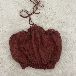 H&M Crop embroidery top